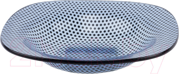 Изображение товара Тарелка столовая глубокая Zibo Shelley Синяя точка / S354108R/B