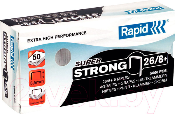 Изображение товара Скобы канцелярские Rapid Super Strong 26/8+ / 24862200