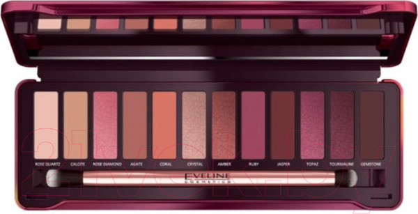 Изображение товара Палетка теней для век Eveline Cosmetics Ruby Glamour (12г)