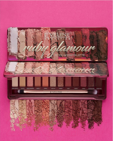 Изображение товара Палетка теней для век Eveline Cosmetics Ruby Glamour (12г)