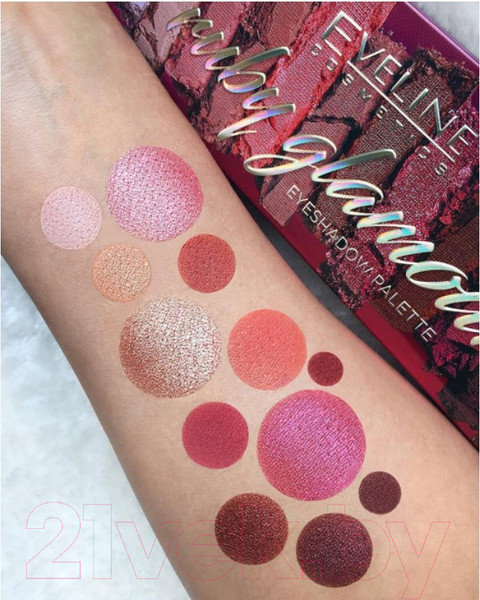 Изображение товара Палетка теней для век Eveline Cosmetics Ruby Glamour (12г)