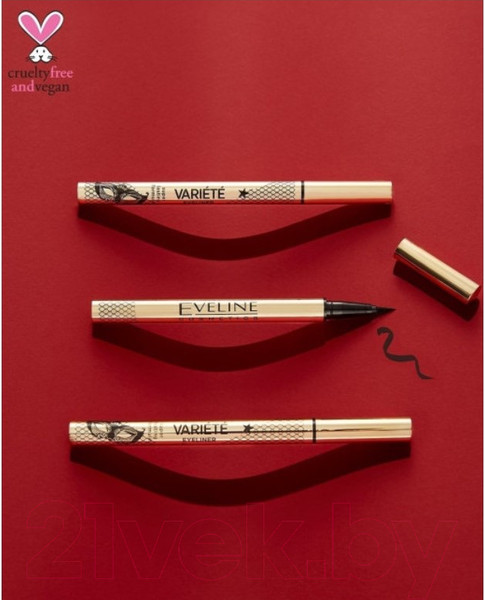 Изображение товара Подводка-фломастер для глаз Eveline Cosmetics Variete Waterproof Eyeliner Ultra Black Super Lasting