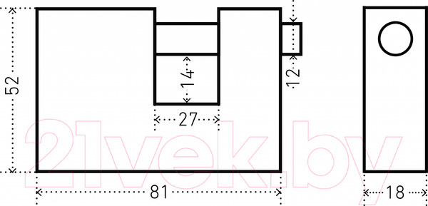 Изображение товара Замок навесной Аллюр ВС1Ч-780