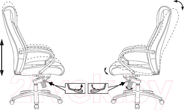 Изображение товара Кресло офисное Бюрократ T-9924SL (черный кожа/хром)
