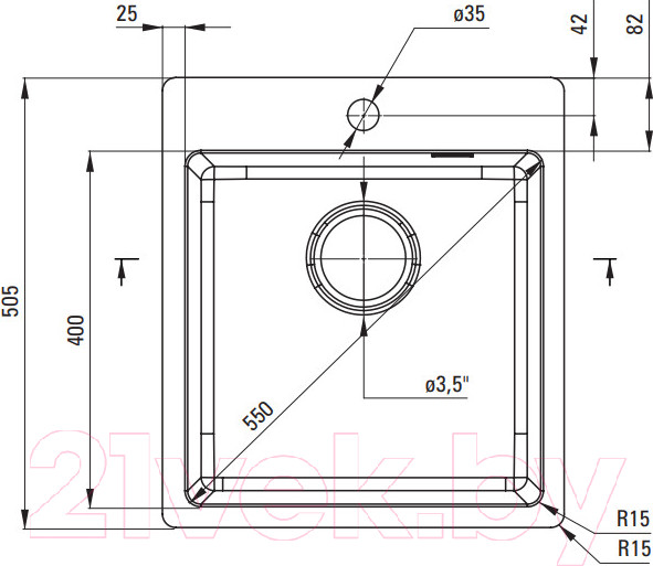 Изображение товара Мойка кухонная Deante ZPO 010A