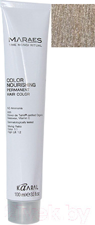 Изображение товара Крем-краска для волос Kaaral Maraes 10.1 (очень светлый блондин платиновый пепельный)
