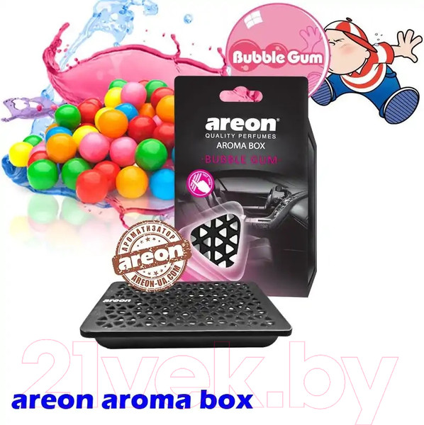 Изображение товара Ароматизатор автомобильный Areon Aroma Box Bubble Gum