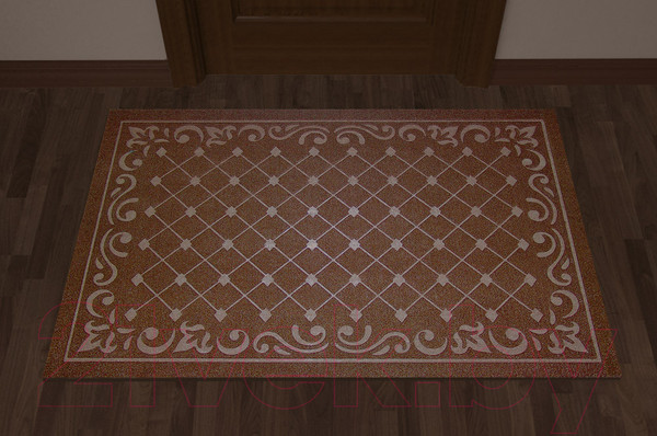 Изображение товара Коврик грязезащитный Kovroff Ромбы 60x90 / П/10/03/03 (коричневый)