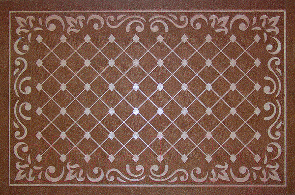 Изображение товара Коврик грязезащитный Kovroff Ромбы 60x90 / П/10/03/03 (коричневый)