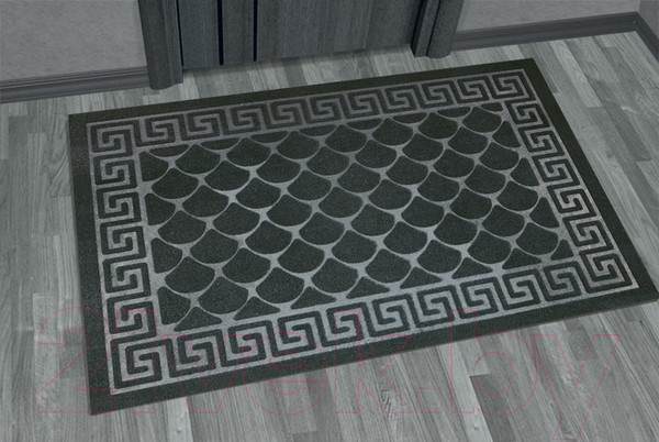 Изображение товара Коврик грязезащитный Kovroff Чешуйки 60x90 / П/04/03/01 (черный)