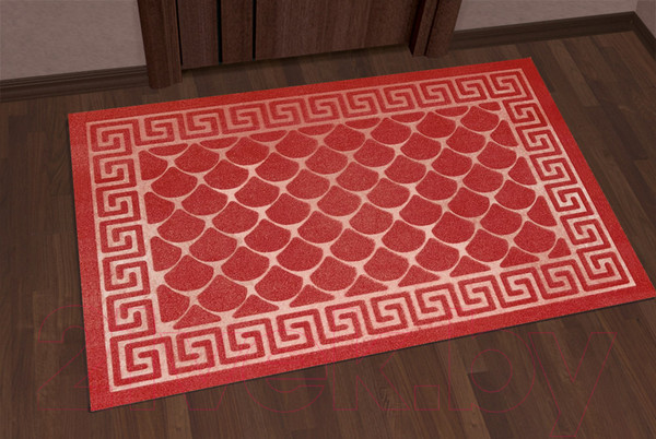 Изображение товара Коврик грязезащитный Kovroff Чешуйки 60x90 / П/04/03/05 (красный)