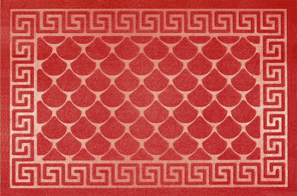 Изображение товара Коврик грязезащитный Kovroff Чешуйки 60x90 / П/04/03/05 (красный)