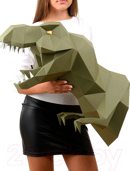 Изображение товара Объемная модель Paperraz Динозавр Завр / PP-1DIZ-WAS (васаби)