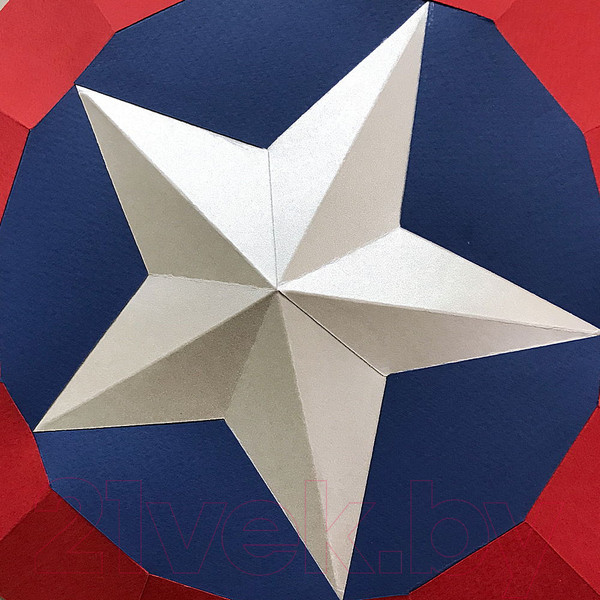 Изображение товара Объемная модель Paperraz Щит Капитана Америки / PP-1SCA-3RS
