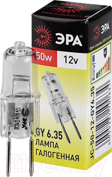 Изображение товара Лампа ЭРА GY6.35-JC-50W-12V / C0027372