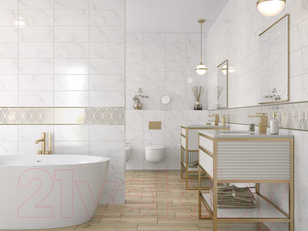 Изображение товара Плитка Cersanit Omnia OM2G051DT (200x440, белый)