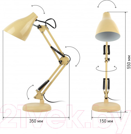 Изображение товара Настольная лампа ЭРА N-123-Е27-40W-BG / Б0047198 (бежевый)