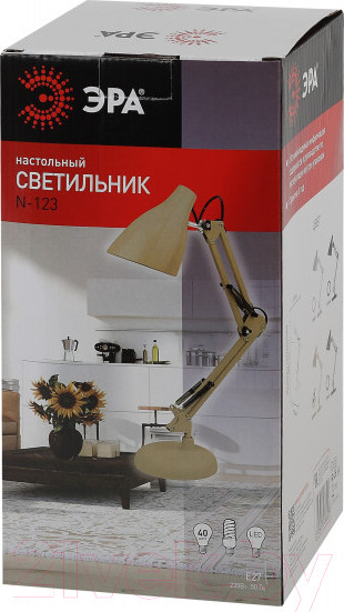 Изображение товара Настольная лампа ЭРА N-123-Е27-40W-BG / Б0047198 (бежевый)