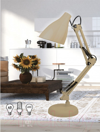 Изображение товара Настольная лампа ЭРА N-123-Е27-40W-BG / Б0047198 (бежевый)