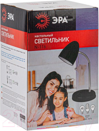 Изображение товара Настольная лампа ЭРА N-116-Е27-40W-BK / Б0047201 (черный)