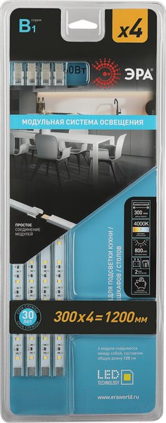 Изображение товара Комплект светодиодных линеек ЭРА LM-4x2.5-840-B1 / C0043308