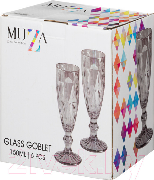 Изображение товара Набор бокалов Lefard Muza Ion Ромбо / 691-020 (6шт)