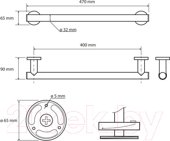 Изображение товара Поручень Bemeta Dark 104307770