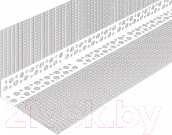 Изображение товара Уголок штукатурный Profigips ПВХ Перфорированный с сеткой 100x150x2500