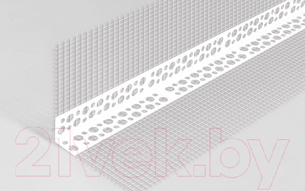 Изображение товара Уголок штукатурный Profigips Перфорированный ПВХ с сеткой 70x70x3000