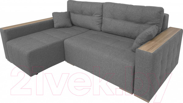 Изображение товара Диван угловой ФорестДекоГрупп Милан 2 правый (Lux 05, рогожка светло-серый)