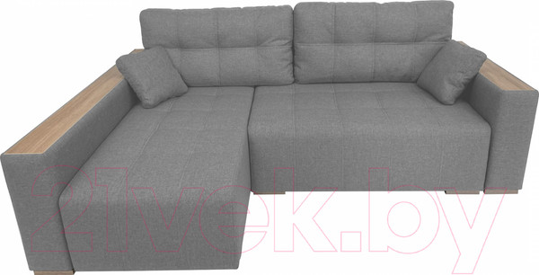 Изображение товара Диван угловой ФорестДекоГрупп Милан 2 правый (Lux 05, рогожка светло-серый)