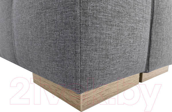 Изображение товара Диван угловой ФорестДекоГрупп Милан 2 правый (Lux 05, рогожка светло-серый)