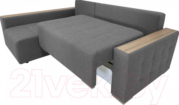 Изображение товара Диван угловой ФорестДекоГрупп Милан 2 правый (Lux 05, рогожка светло-серый)