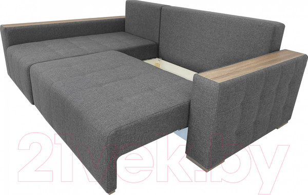 Изображение товара Диван угловой ФорестДекоГрупп Милан 2 правый (Lux 05, рогожка светло-серый)