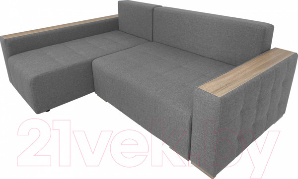 Изображение товара Диван угловой ФорестДекоГрупп Милан 2 правый (Lux 05, рогожка светло-серый)