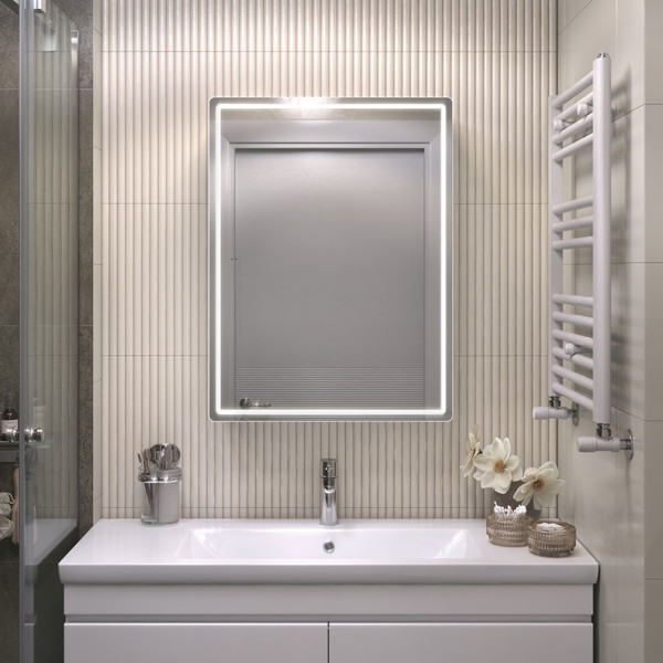 Изображение товара Шкаф с зеркалом для ванной Vigo Geometry 600