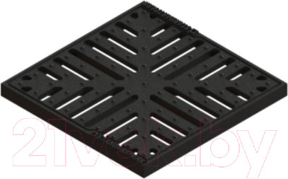 Изображение товара Решетка дождеприемника Стандартпарк Basic 3334 Снежинка A15 чугунная ячеистая (к дождеприемнику 8370)