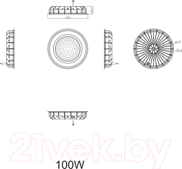 Изображение товара Светильник для подсобных помещений ЭРА SPP-402-0-50K-100 / Б0046668