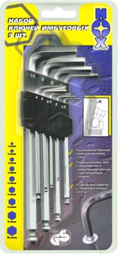 Изображение товара Набор ключей Nox 1.5-10 / 556910 (9шт)