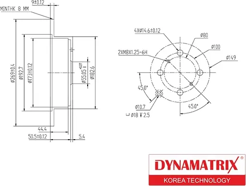 Изображение товара Тормозной диск Dynamatrix DBD1417