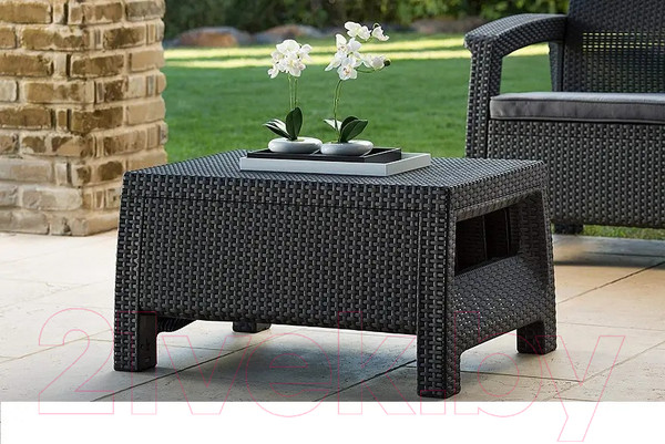 Изображение товара Кофейный столик садовый Keter Corfu Table / 241945 (графит)