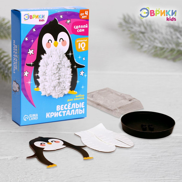Изображение товара Набор для выращивания кристаллов Эврики Веселые кристаллы Пингвин / 4828450