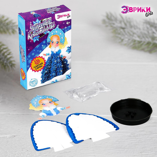 Изображение товара Набор для выращивания кристаллов Эврики Веселые кристаллы Снегурочка / 4828455