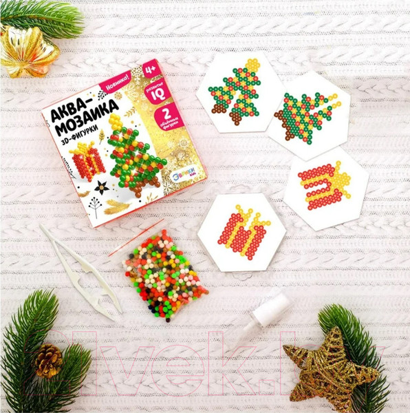 Изображение товара Развивающая игра Эврики 3D Ёлочка Аквамозаика / 4175128