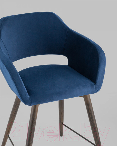 Изображение товара Стул барный Stool Group Саймон / fb-saimon-plb-awd-vl-26 (велюр/темно-синий)