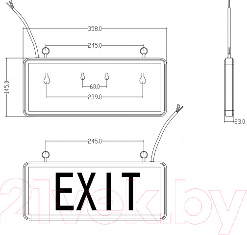 Изображение товара Светильник аварийный ЭРА SSA-101-1-20 / Б0044388
