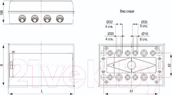 Изображение товара Бокс пластиковый IEK MKP72-N3-12-55