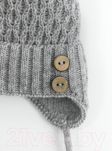 Изображение товара Шапочка для малышей Amarobaby Pure Love Wool / AB-OD20-PLW16/11 (серый, р-р 38-40)