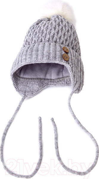 Изображение товара Шапочка для малышей Amarobaby Pure Love Wool / AB-OD20-PLW16/11 (серый, р-р 38-40)