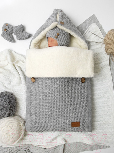 Изображение товара Шапочка для малышей Amarobaby Pure Love Wool / AB-OD20-PLW16/11 (серый, р-р 38-40)